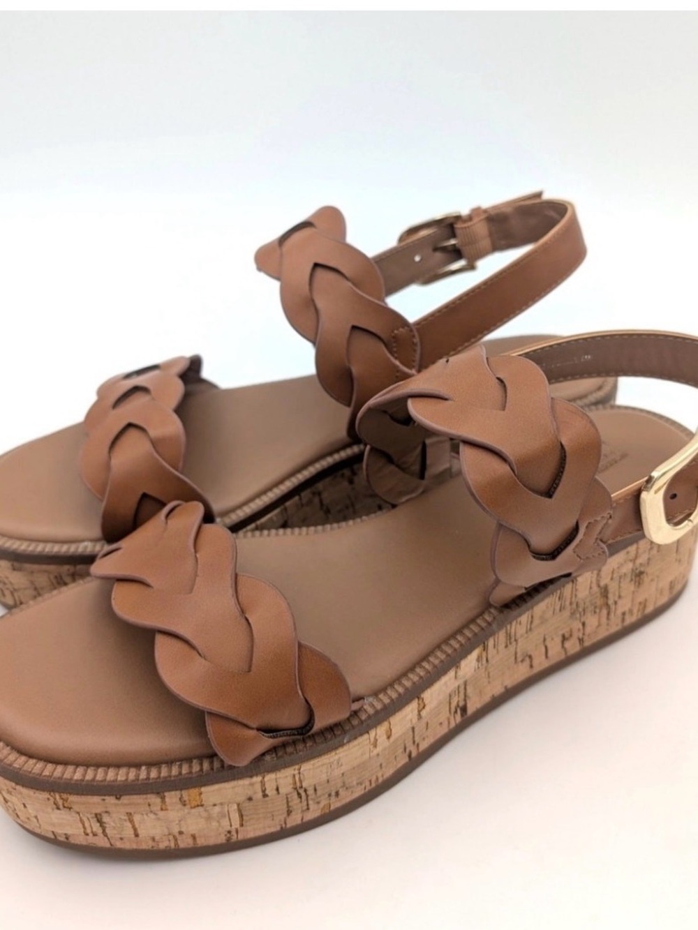 New sandals by Nordstrom Rack Braided Cork Platform Sandal size 9